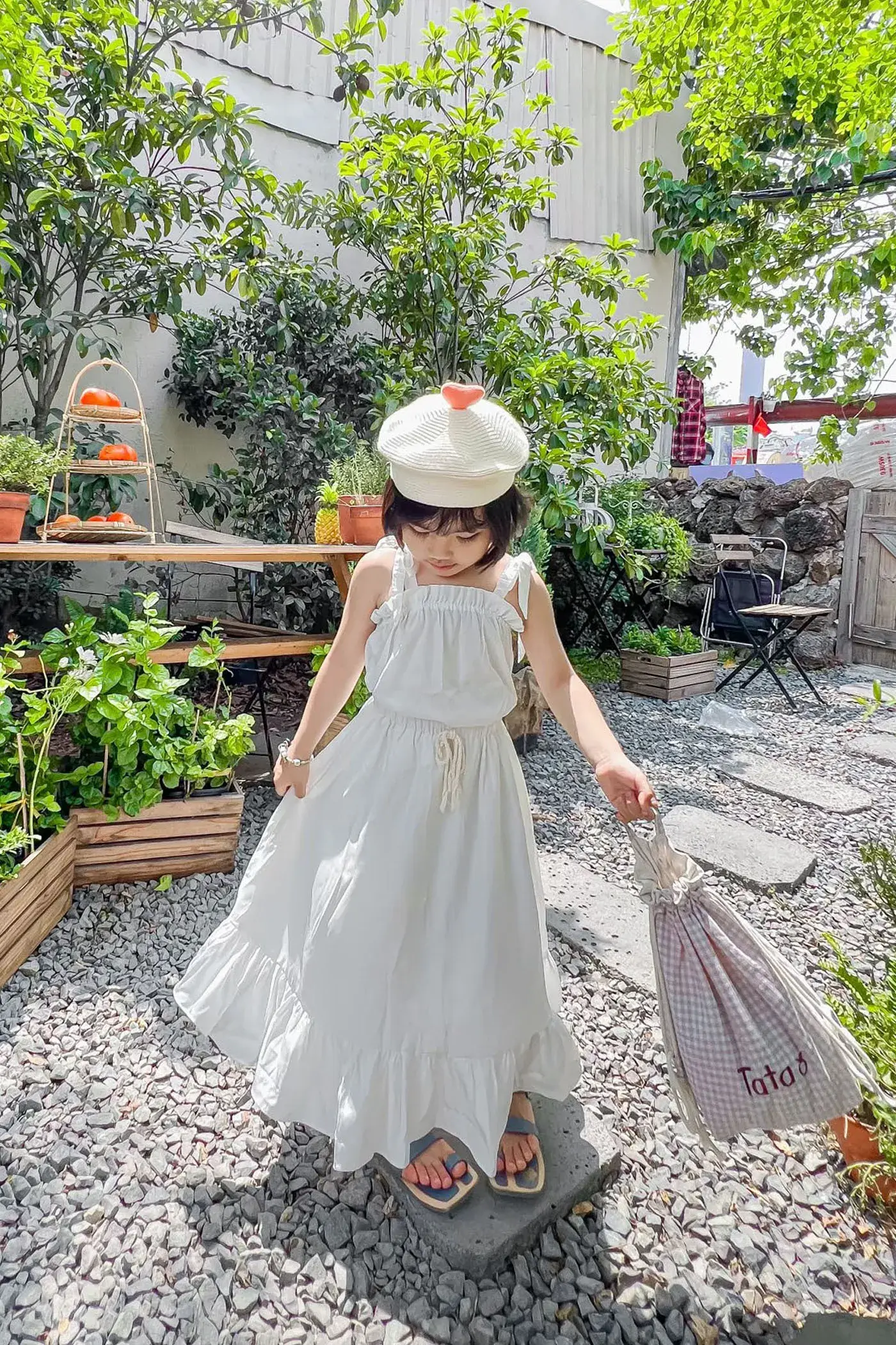 set váy lụa queen cho bé